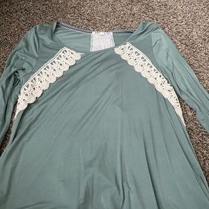 XL teal blue shirt